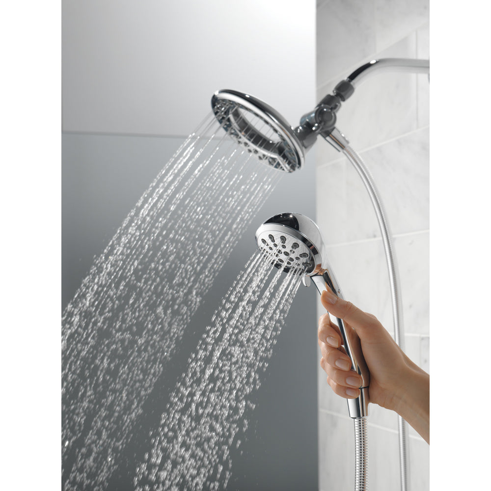 Delta In2ition Chrome 2-in-1 4 Spray Settings Shower Head 75486C-140