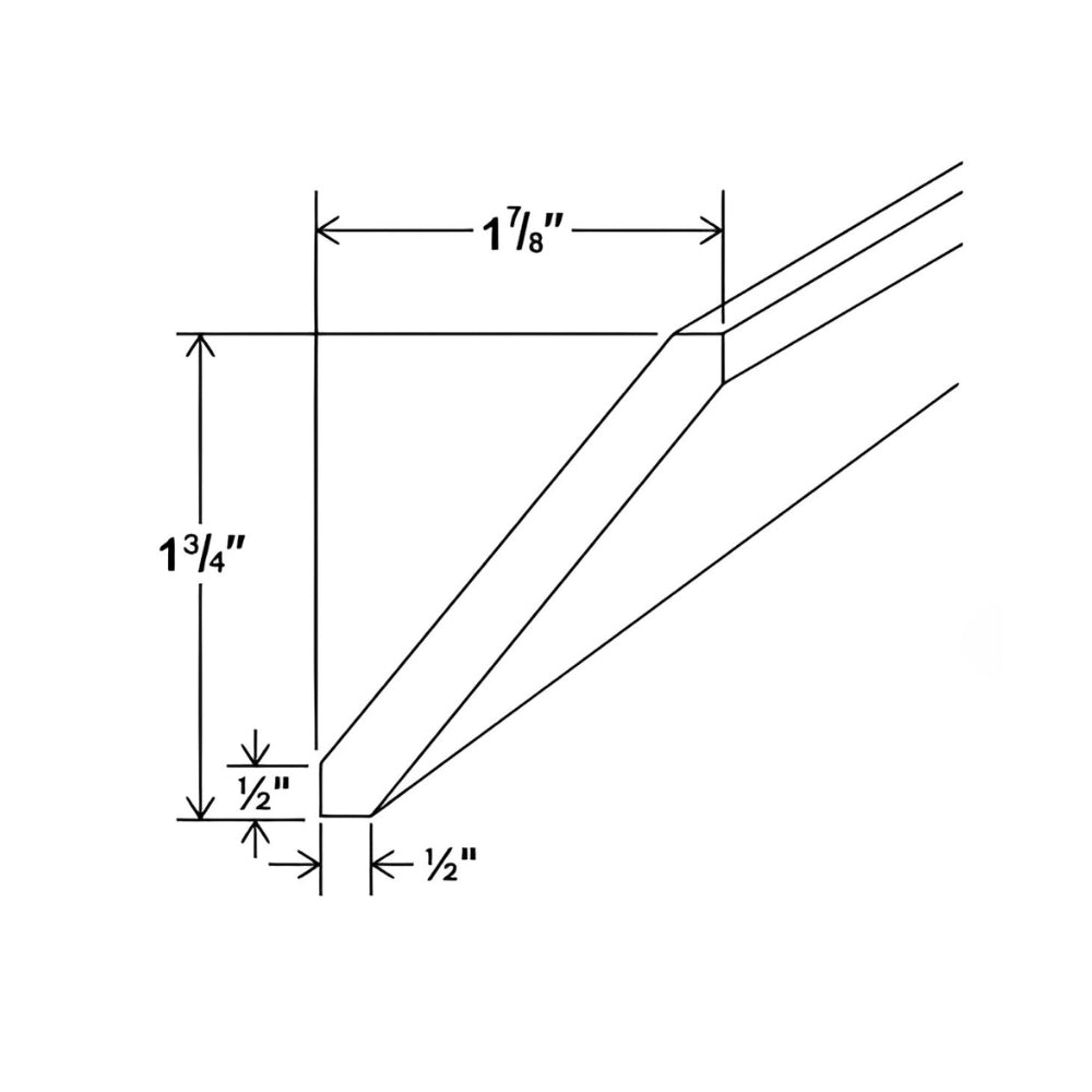 ACM8 Blue Double Shaker Angle Crown Moulding