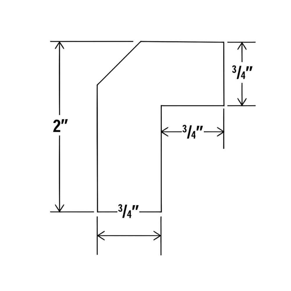 ALRM Blue Double Shaker Angle Light Rail Moulding