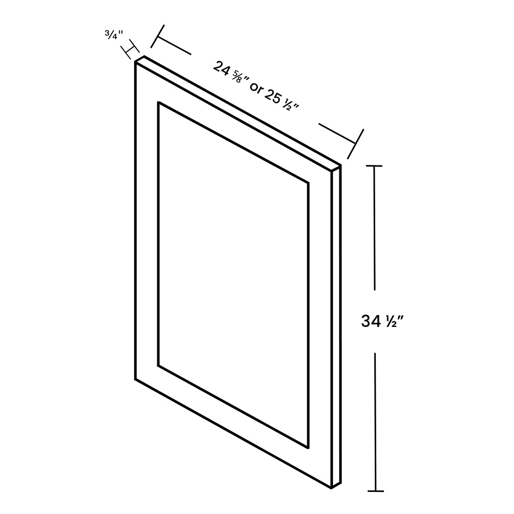 BDEP26 Blue Double Shaker Base Decorative End Panel