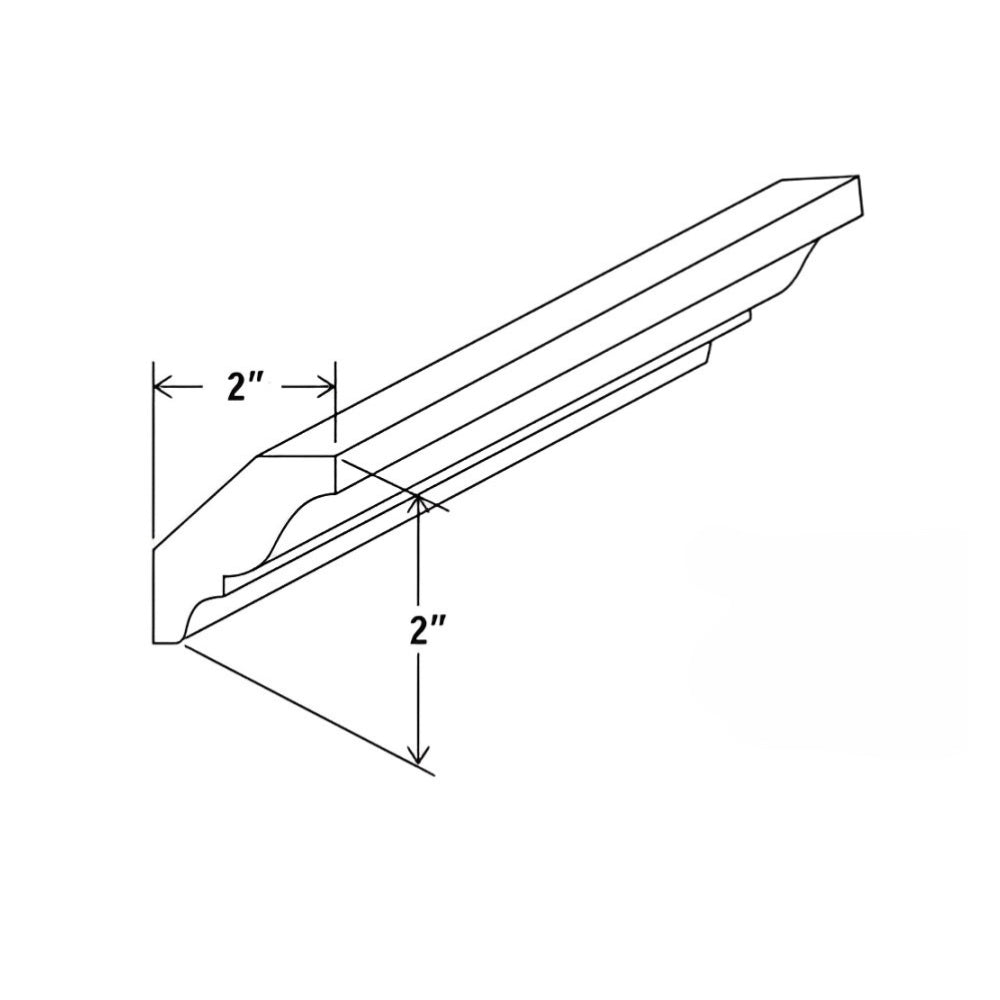 CM8 Grey Shaker Crown Moulding