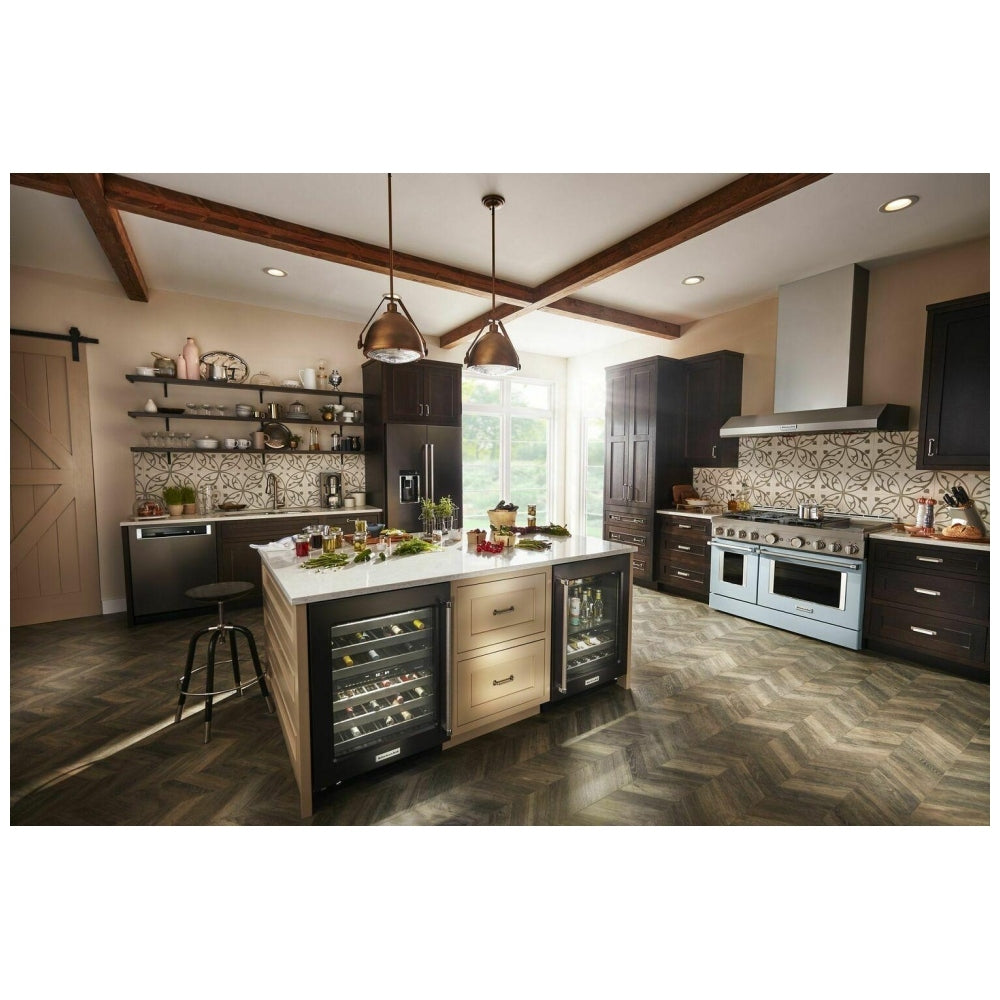 KitchenAid 48 Inch Commercial-Style Wall Mount Range Hood KVWC958KSS - Open Box - Range Hood - KitchenAid