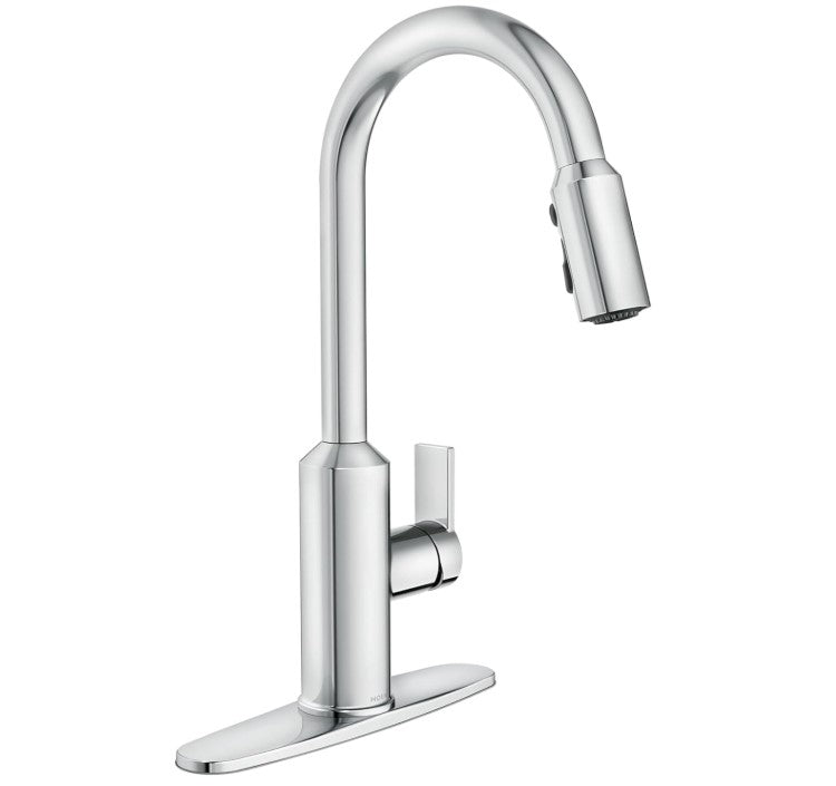 MOEN Meena Single-Handle Pull-Down Sprayer Kitchen Faucet with Power Clean and Reflex in Chrome 87270