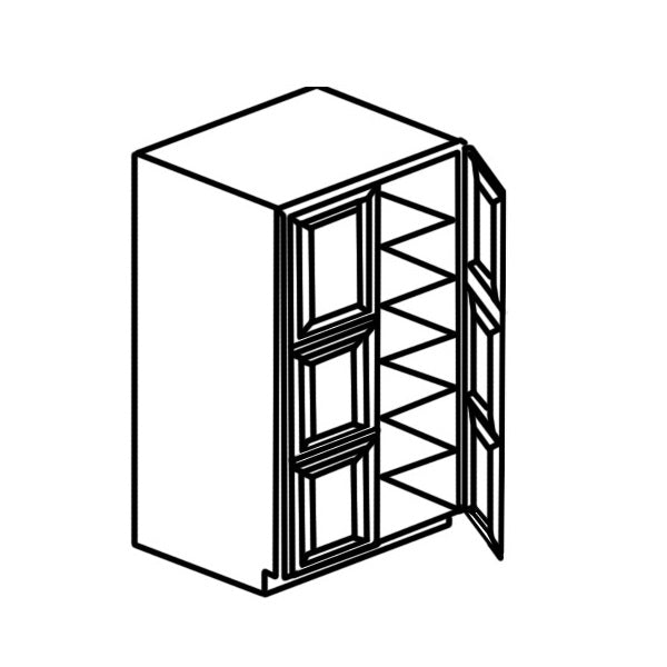 PC308424 (BL) Blue Double Shaker Solid Wood Pantry Kitchen Cabinet