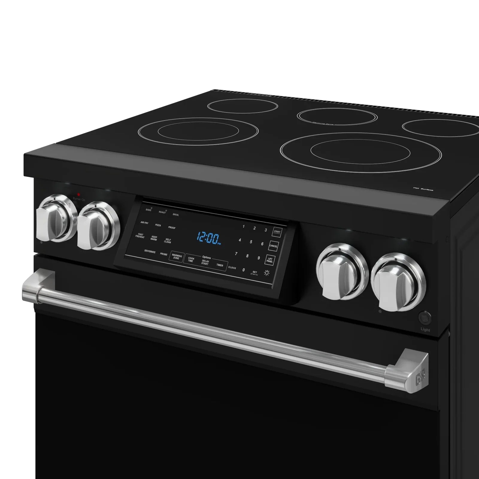 Thor Kitchen Gordon Ramsay Series 30-Inch Professional Electric Range with Tilt Panel Touch Control in Black with Stainless Steel Trim RSE30B-SS
