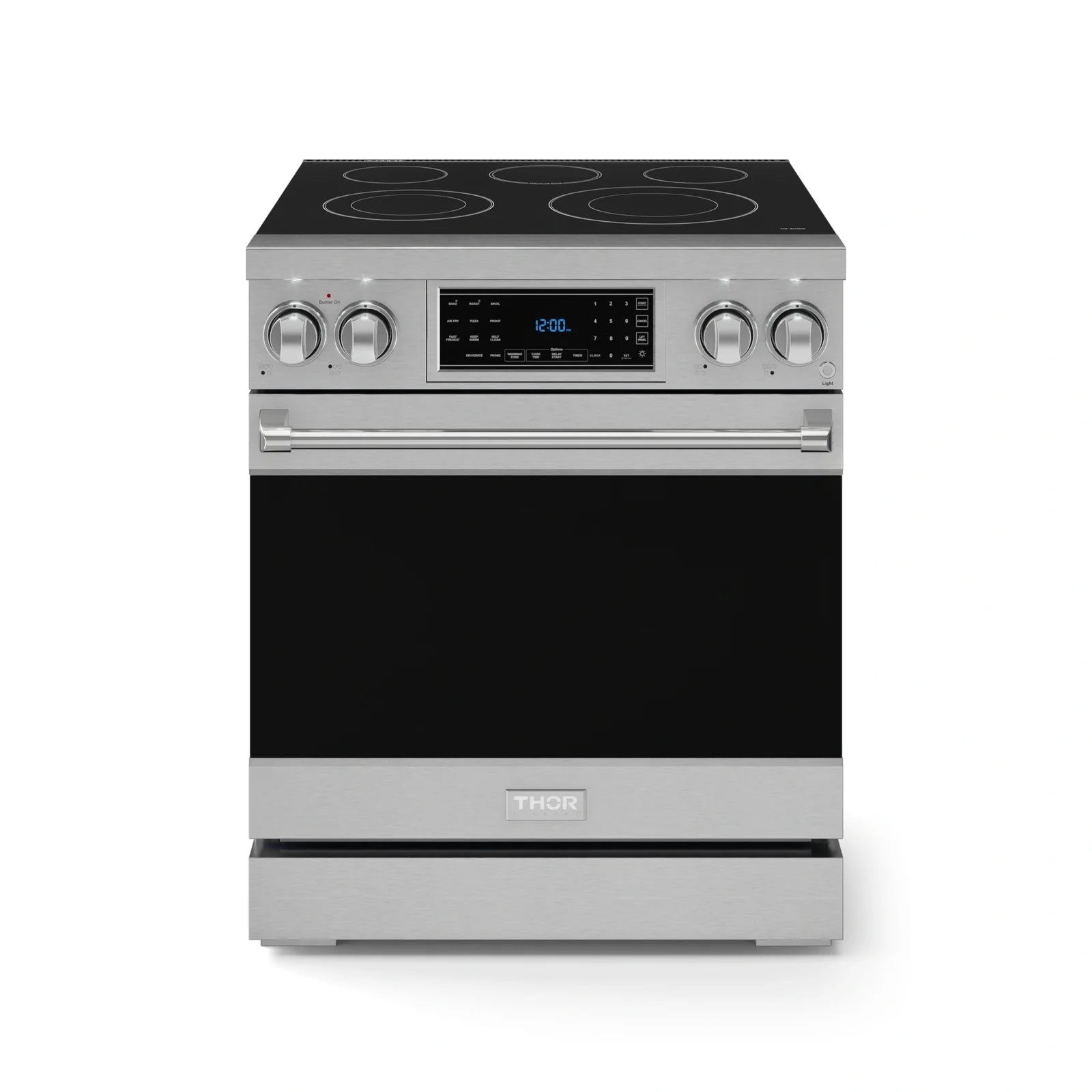 Thor Kitchen Gordon Ramsay Series 30-Inch Professional Electric Range with Tilt Panel Touch Control in Stainless Steel RSE30