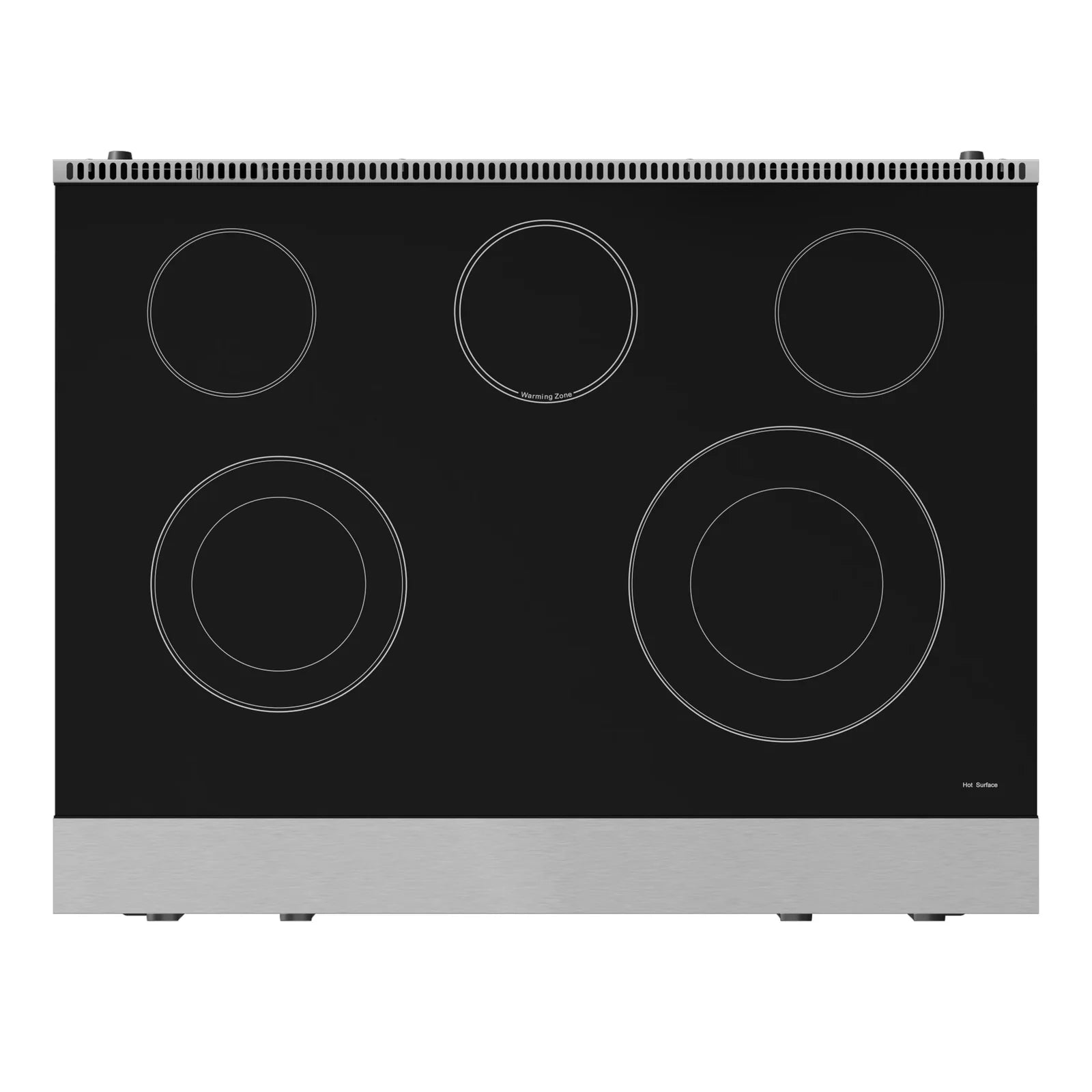 Thor Kitchen Gordon Ramsay Series 36-Inch Professional Electric Range with Tilt Panel Touch Control in Stainless Steel with Black Trim RSE36-BLK