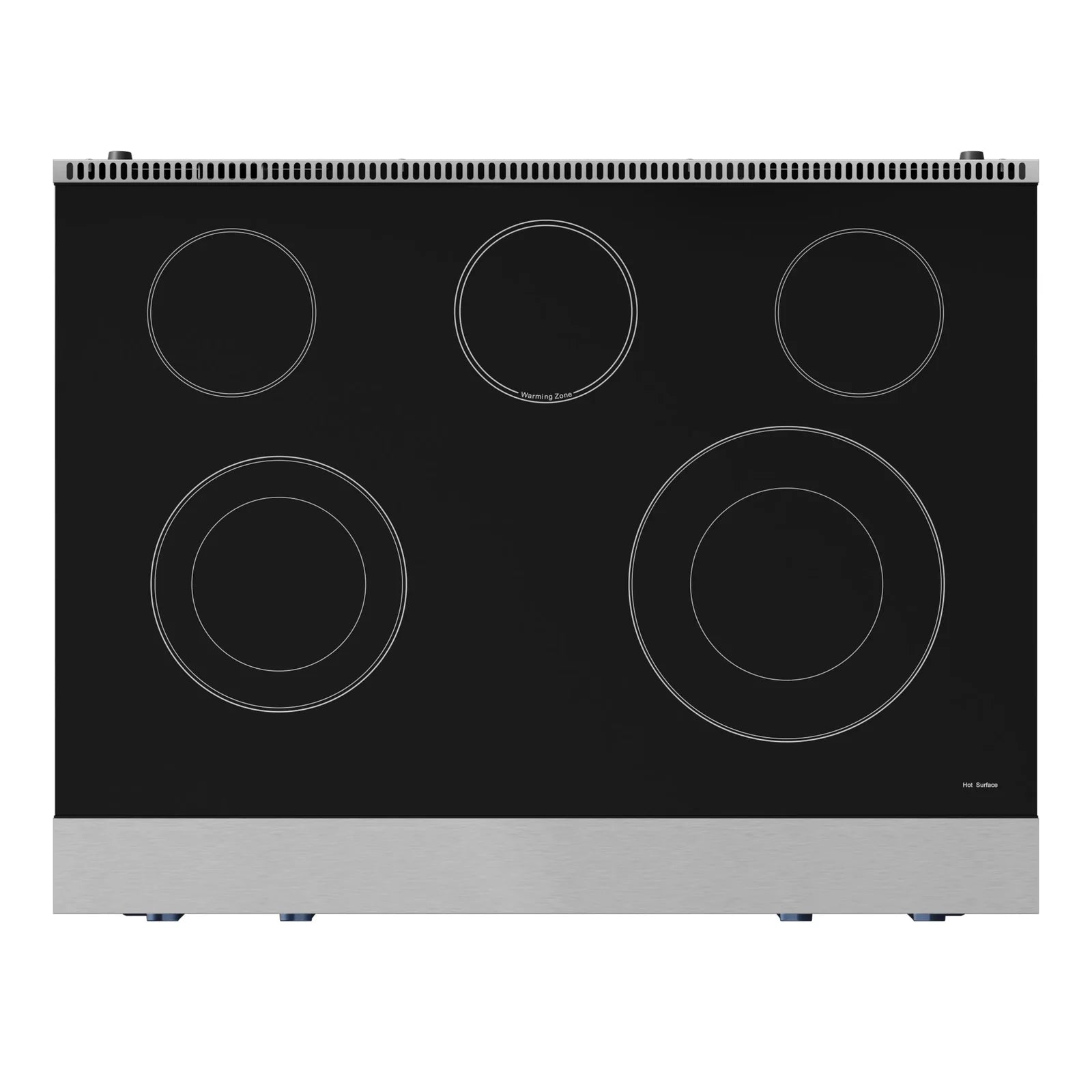 Thor Kitchen Gordon Ramsay Series 36-Inch Professional Electric Range with Tilt Panel Touch Control in Stainless Steel with Navy Blue Trim RSE36-BLU