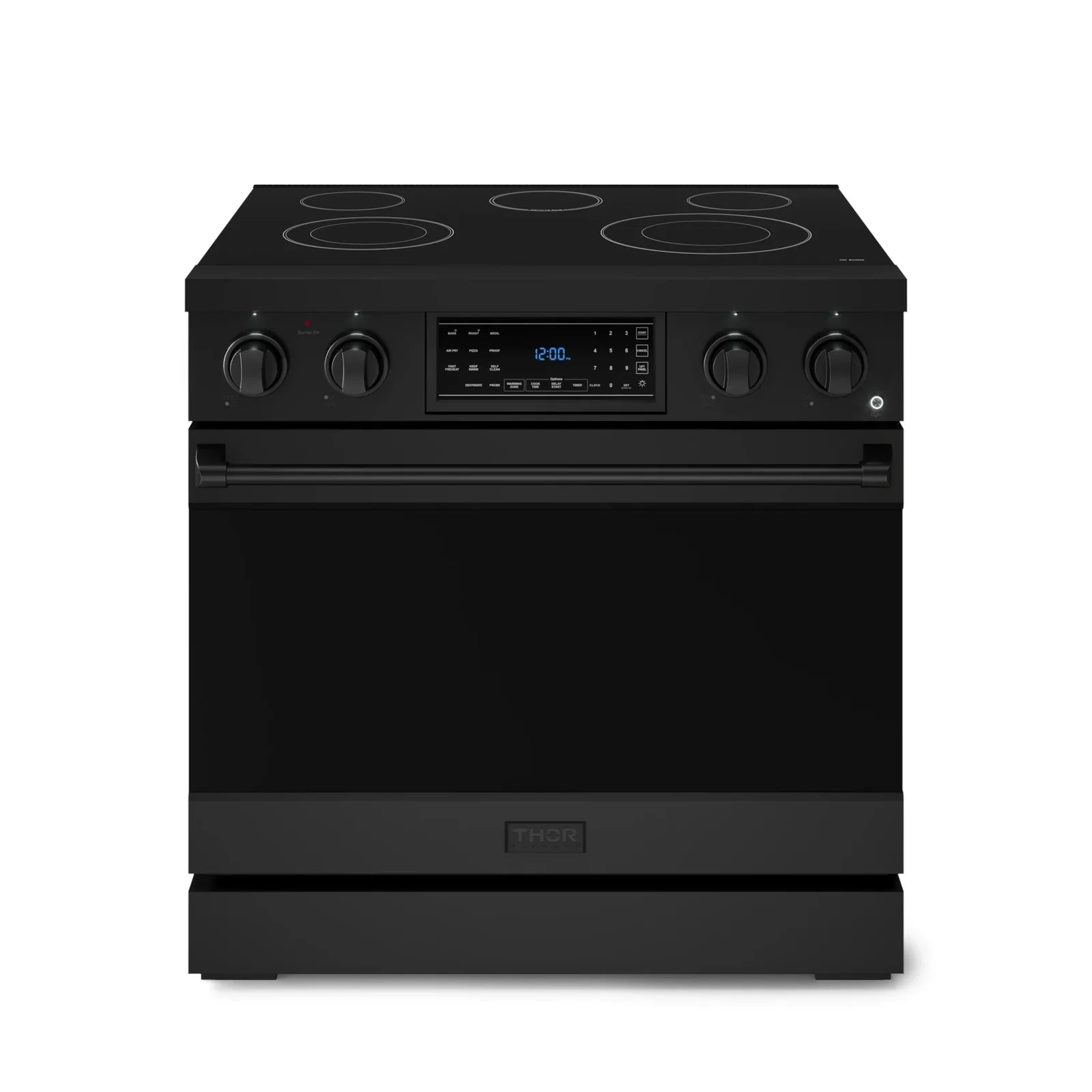 Thor Kitchen Gordon Ramsay Series 36-Inch Professional Electric Range with Tilt Panel Touch Control in Matte Black RSE36B