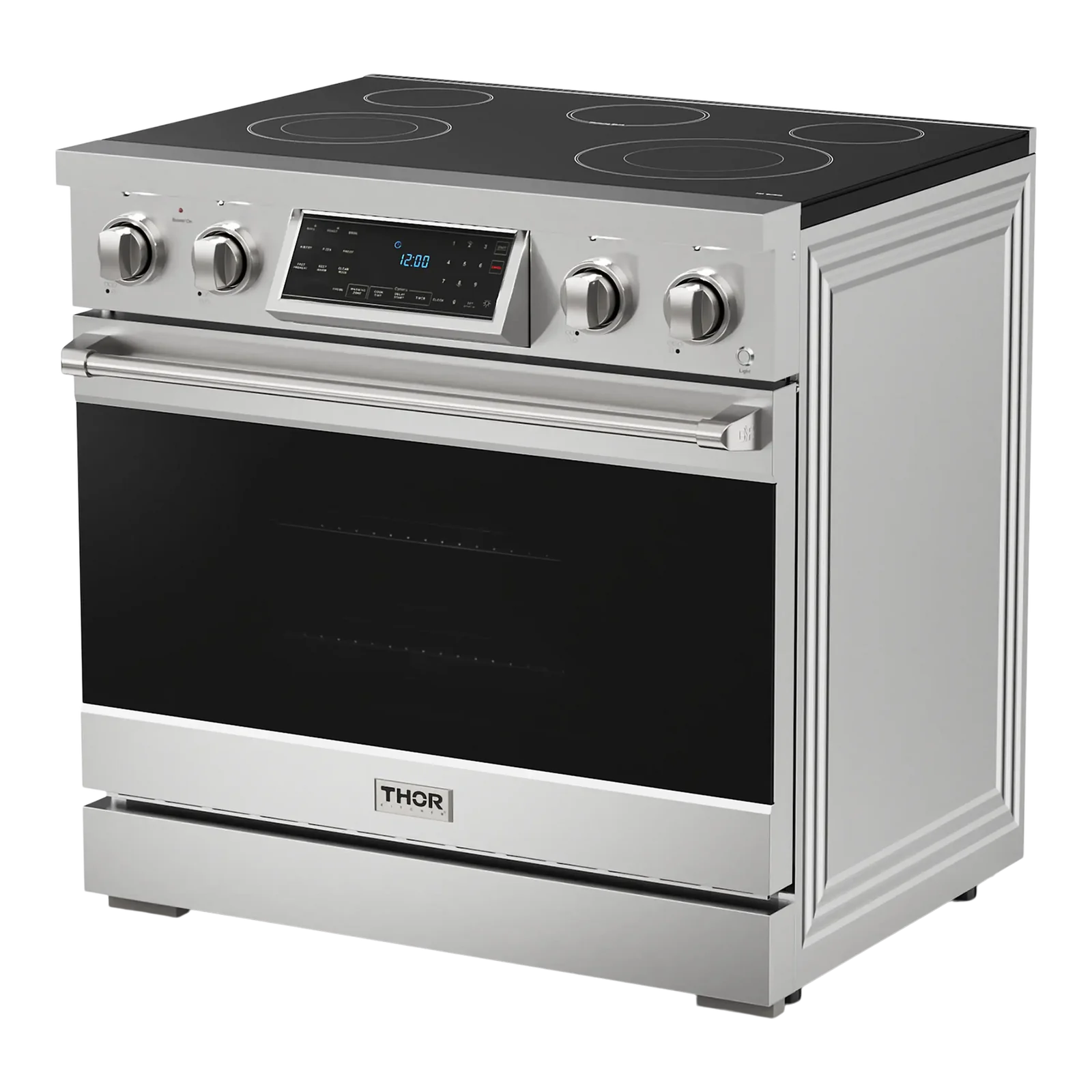 Thor Kitchen Gordon Ramsay Series 36-Inch Professional Electric Range with Tilt Panel Touch Control in Stainless Steel RSE36