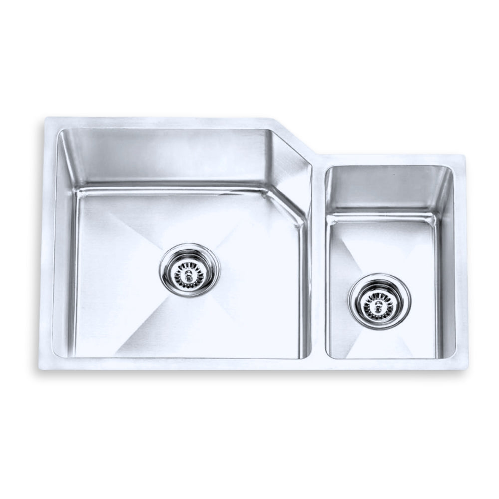 30" x 20" Stainless Steel Double Bowl Undermount Kitchen Sink - SHA009L