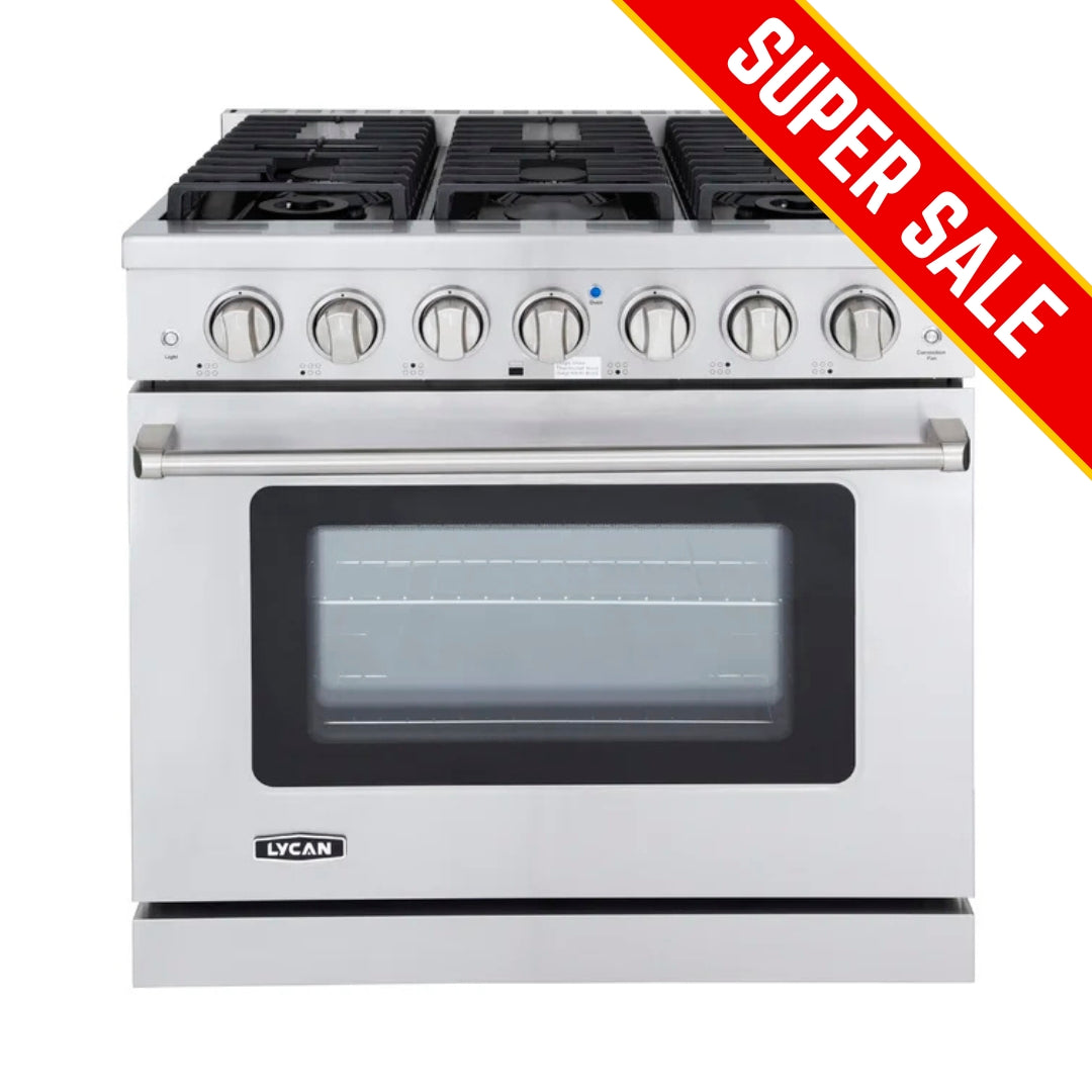 LYCAN 36 Inch Professional Gas Range AKG3620