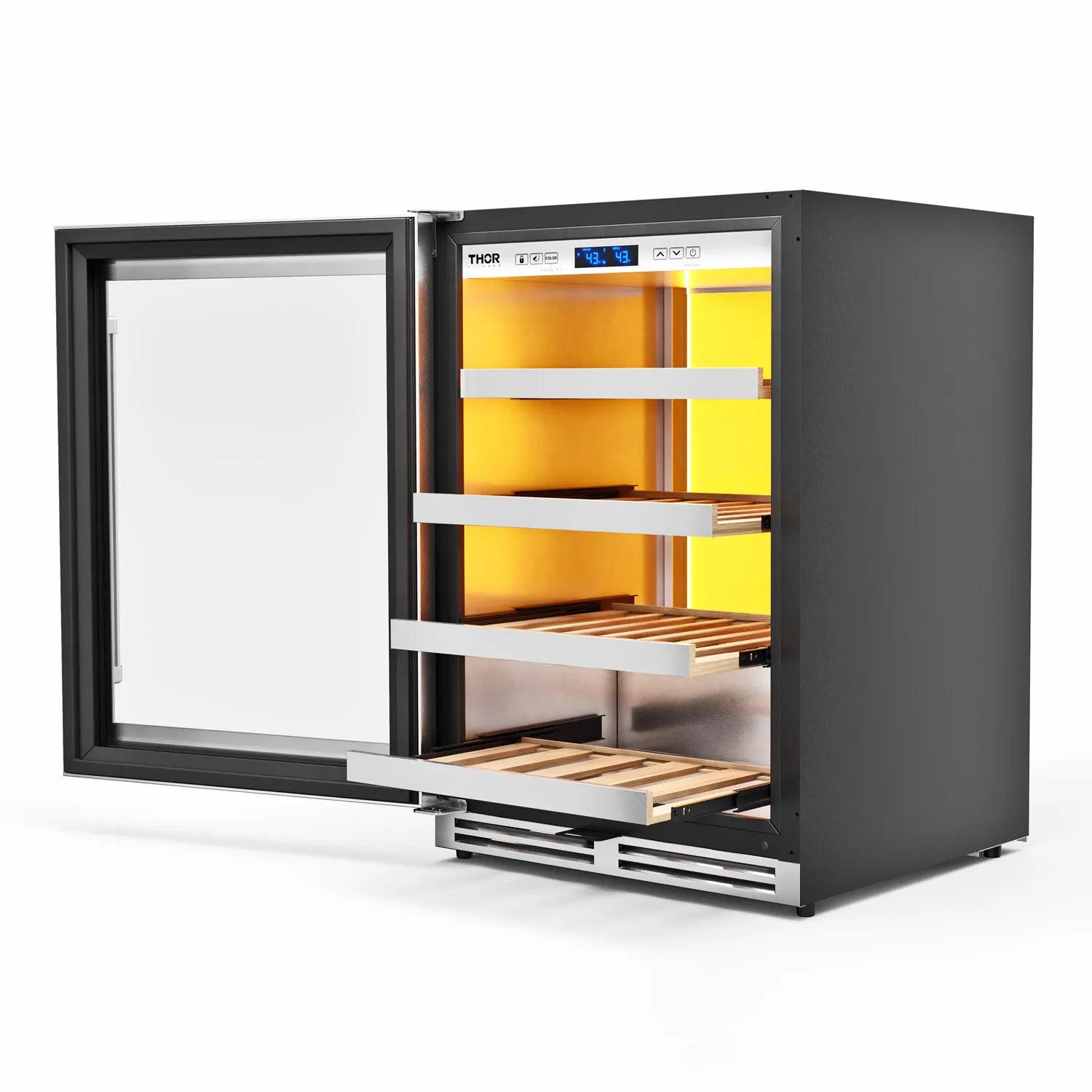 24 Inch Single Zone Wine Cooler, Left Swing, 45 Wine Bottle Capacity – TWC24UL-LH