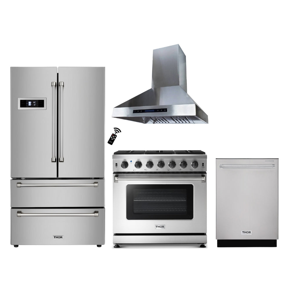 Thor_Kitchen_4-Piece_Stainless_Steel_Kitchen_Set_-_36_inch_Fridge_36_inch_all_Mount_Range_Hood_36_inch_Gas_Range_24_inch_Dishwasher_-_Modern_Efficient_Kitchen_Appliances