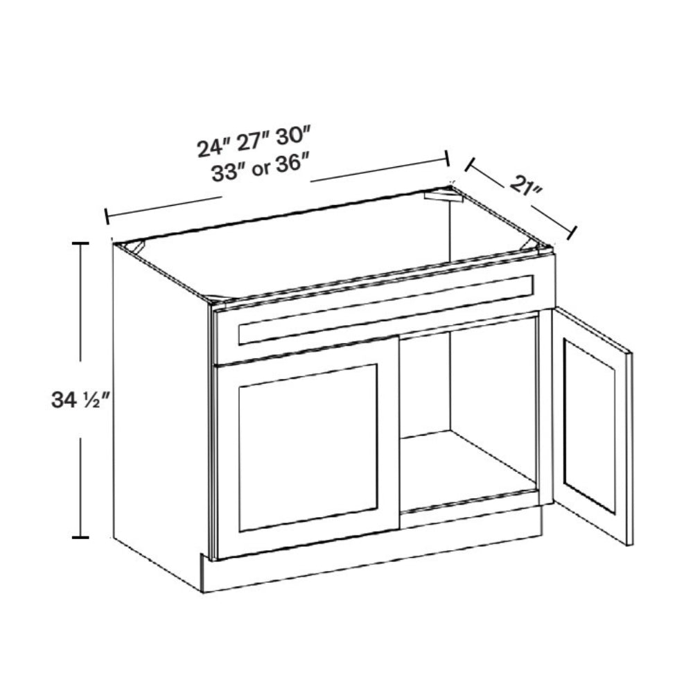 24" Modern Style Bathroom Vanity Sink Base Set VS24