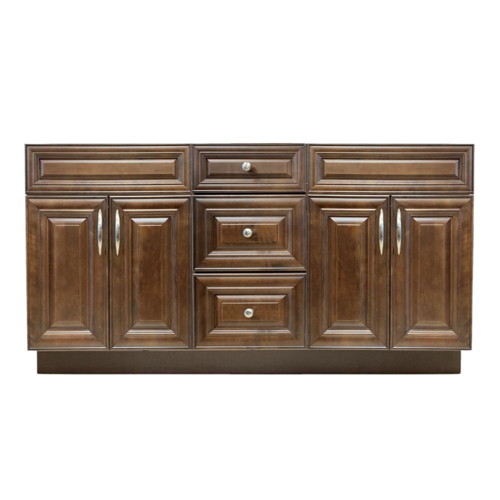72 inch Solid Wood Double Sink Bathroom Vanity Cabinet Only VSD72DD (CLEARANCE SALE)