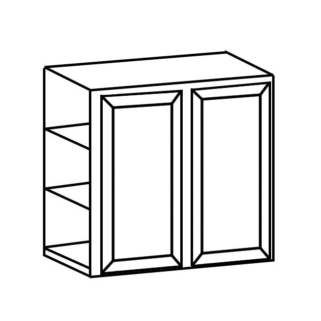 W3036(DSW) White Double Shaker Solid Wood Wall Kitchen Cabinet