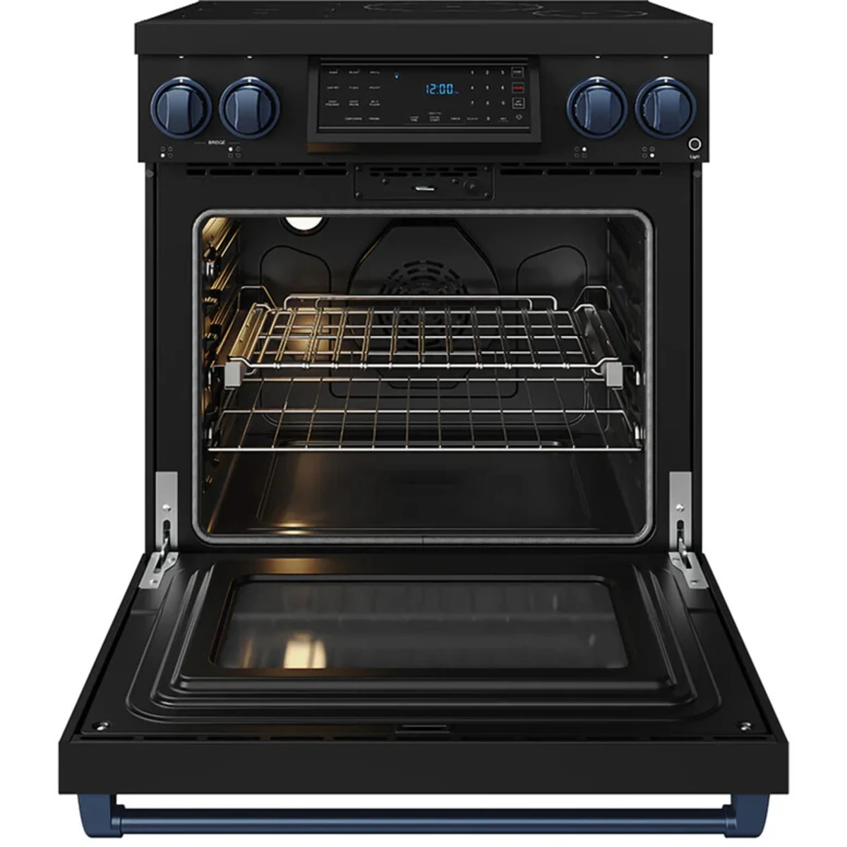 Gordon Ramsay by Thor Kitchen 30-Inch Professional Induction Range with Tilt Panel Touch Control in Black with Blue Trim RSI30B-BLU - Electric Range - Thor Kitchen