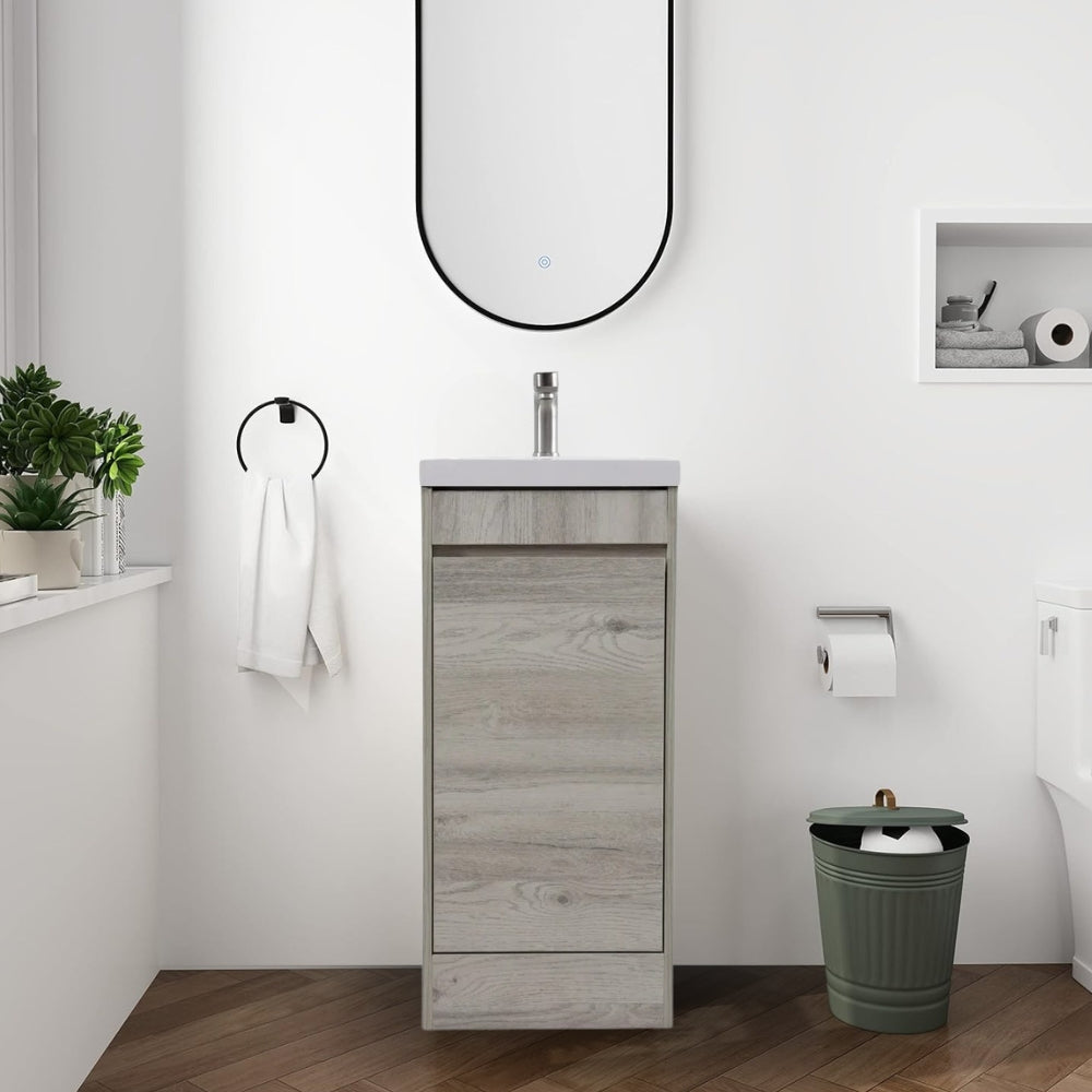 16"x14" Powder Room Vanity With Single Sink and Storage - SV1614