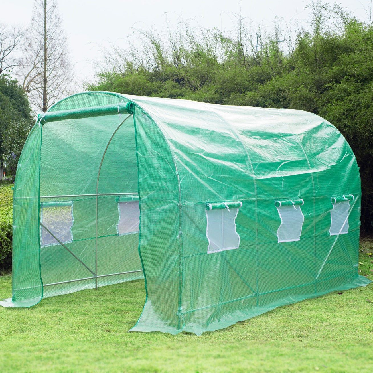 Walk-in Gardening Tunnel Plant Warm Greenhouse 11.5 x 6.7x 6.7 ft - RenoShop