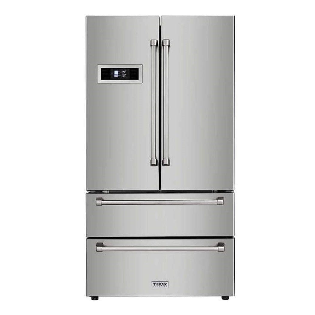 CRTK 36-4 - Pack (Fridge, Range Hood, Gas Range & Dishwasher) Stainless Steel Kitchen Set - RenoShop