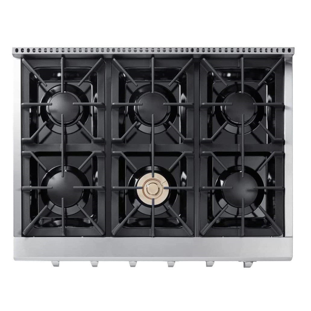 36" Professional Gas Range top in Stainless Steel HRT3606U - Open Box (Like New) - RenoShop