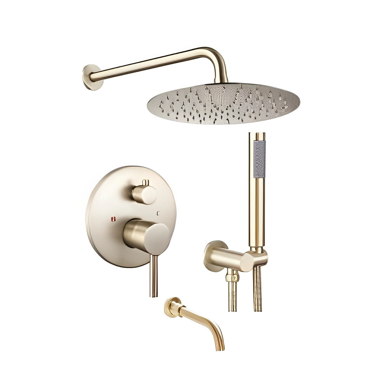 Brushed Gold Rain Shower Set CM91035BG - RenoShop