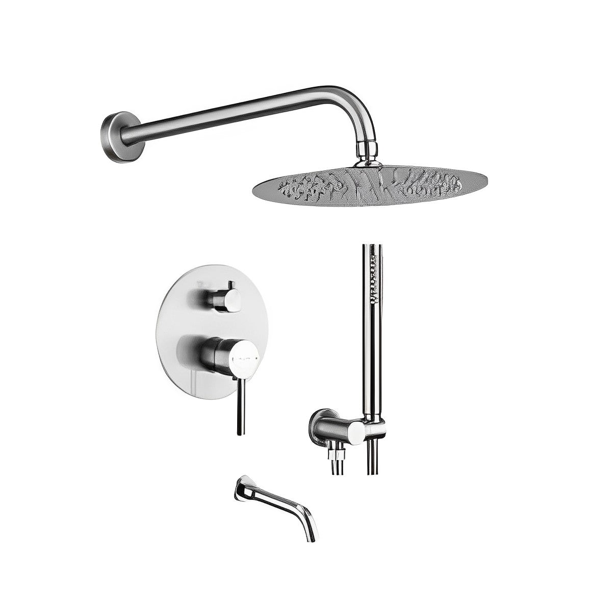 Brushed Nickel Rain Shower Set CM91035BN - RenoShop