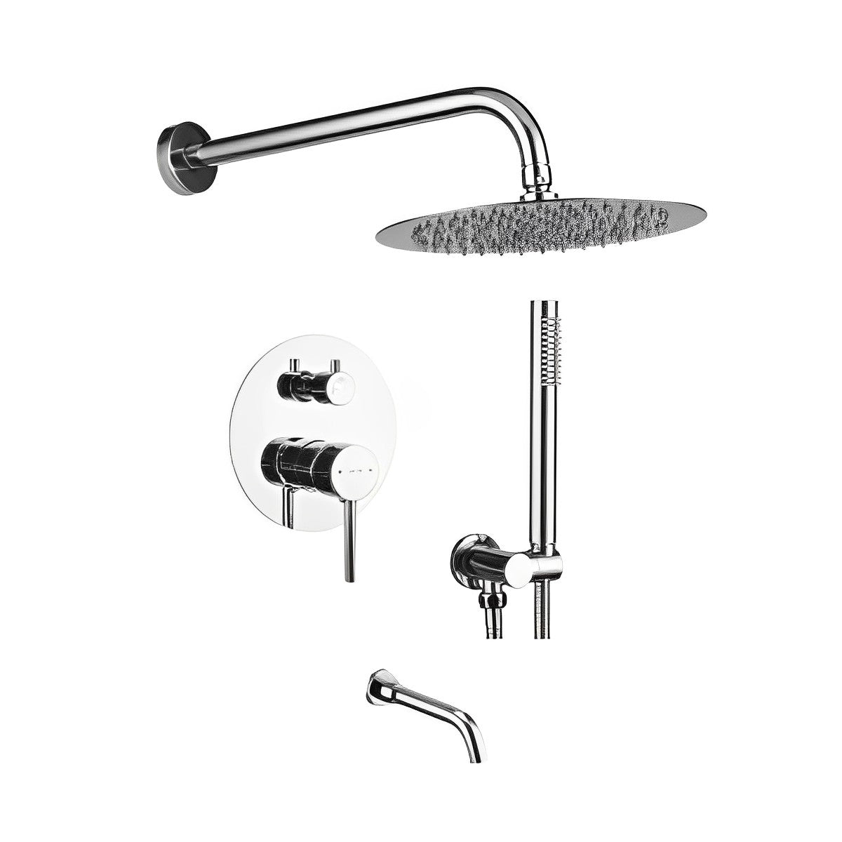 Polished Chrome Rain Shower Set CM91035PC - RenoShop