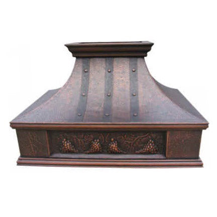 Crown Copper Wall Mount Range Hood 007-362422-HD-PLES - RenoShop