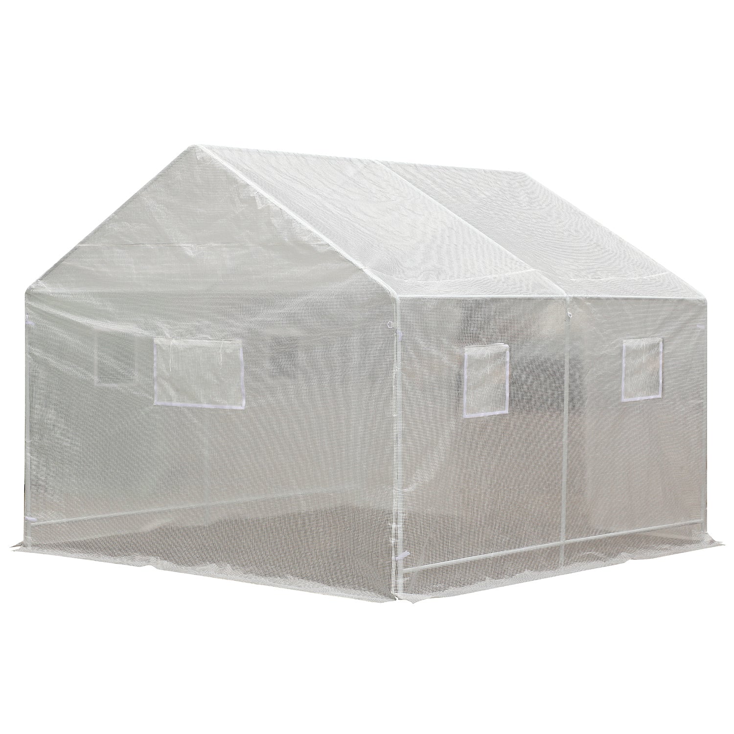 Steeple Outdoor Walk-In Greenhouse w/White PE Cover 10 x 9.5 x 8ft - RenoShop