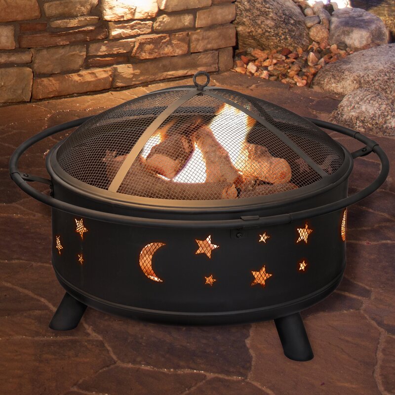 Crown Fire pit, Steel Outdoor BBQ Wood Burning