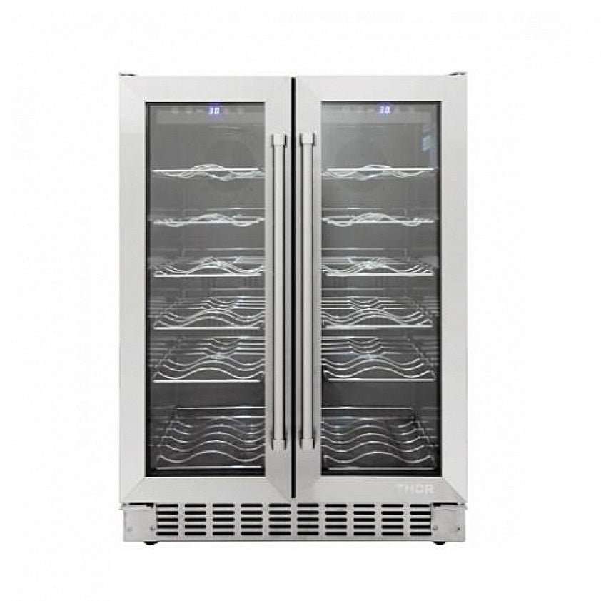 Thor Kitchen 24 Inch Dual Zone 36 Bottle Wine Cooler HWC2402U - RenoShop