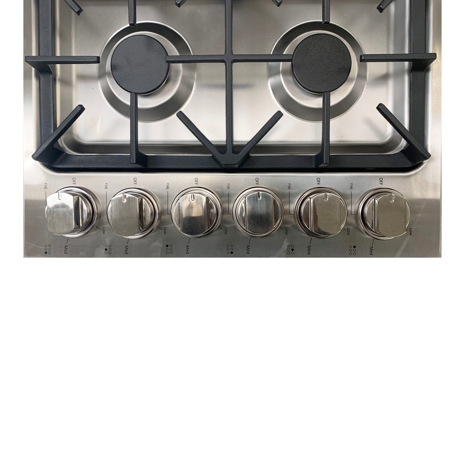 36" Professional 6 Burner Drop-In Stainless Steel Gas Cooktop LGC3601 72,000 BTU - RenoShop