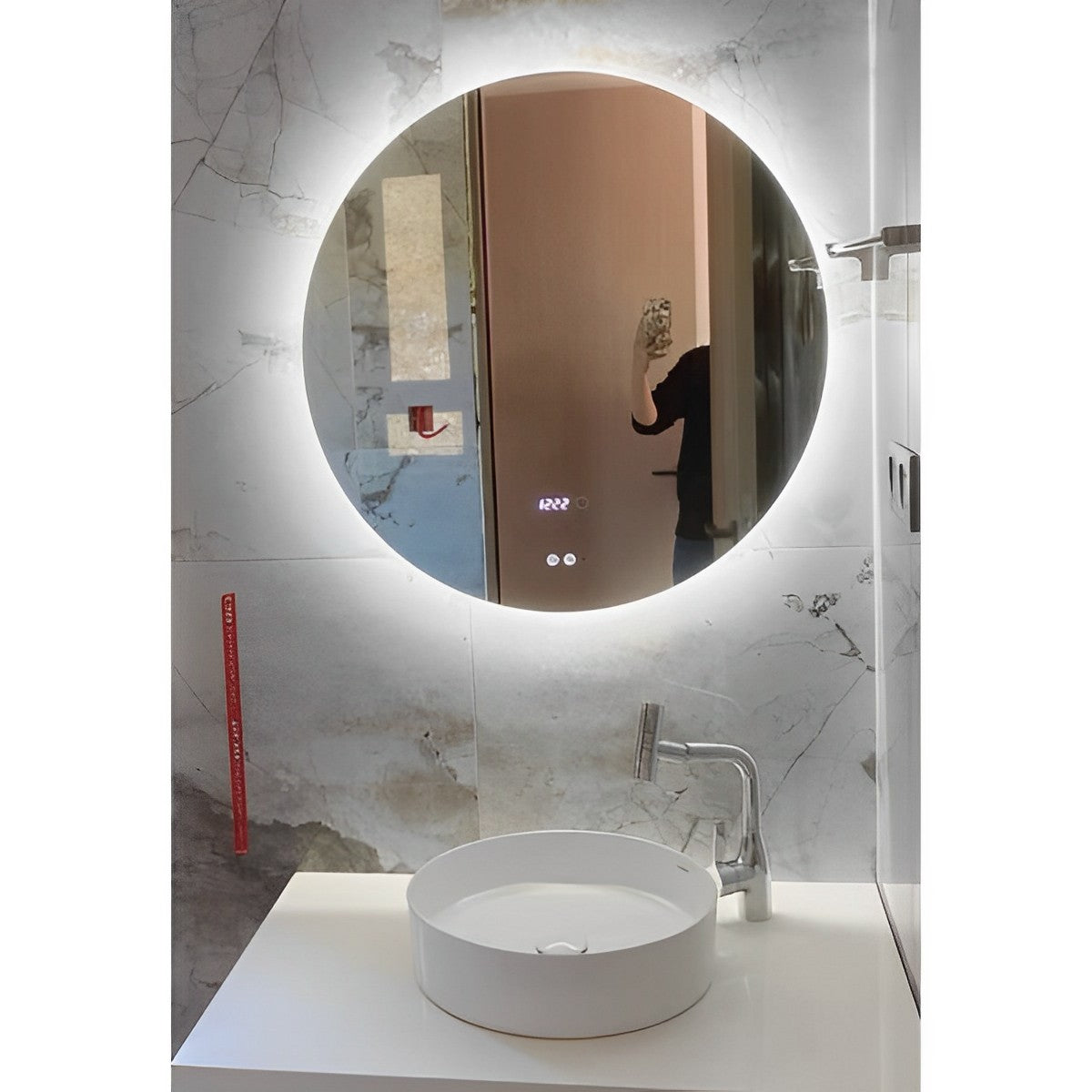 28" Round Mirror with LED Lights MLS-626 - RenoShop