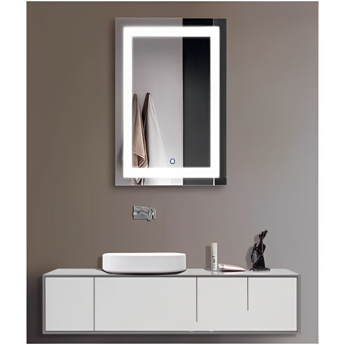 24" Vertical Hanging Mirror with LED Light MSL-105 - RenoShop
