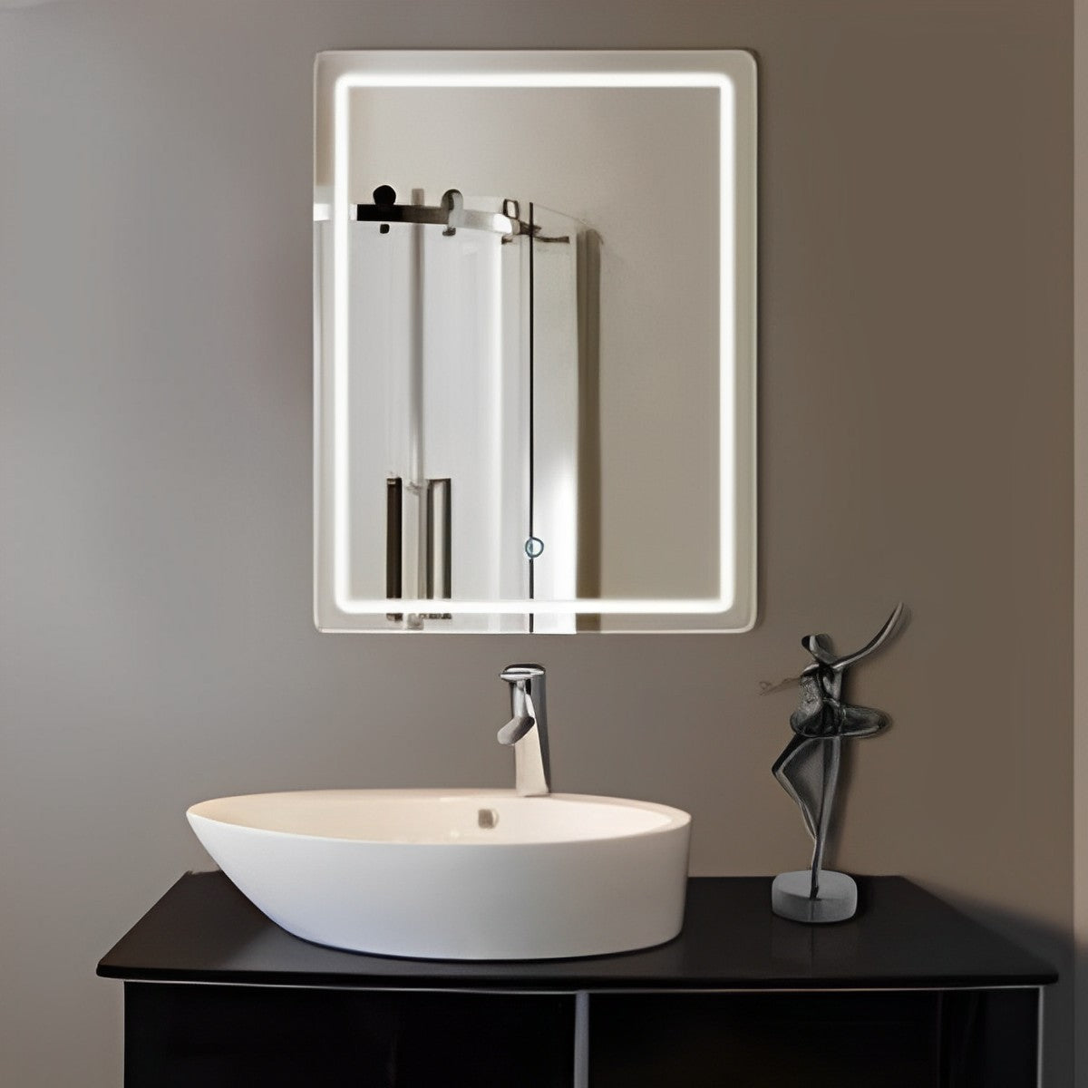 24" Vertical Hanging Mirror with LED Light MSL-623 - RenoShop