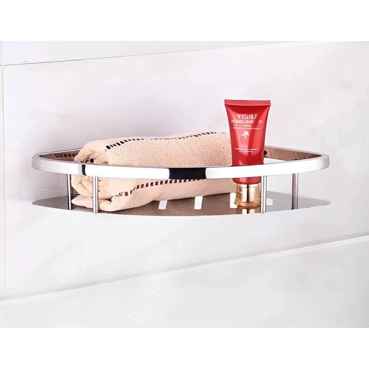 Single Tier Brushed Nickel Bathroom Shelf SLS-BN - RenoShop