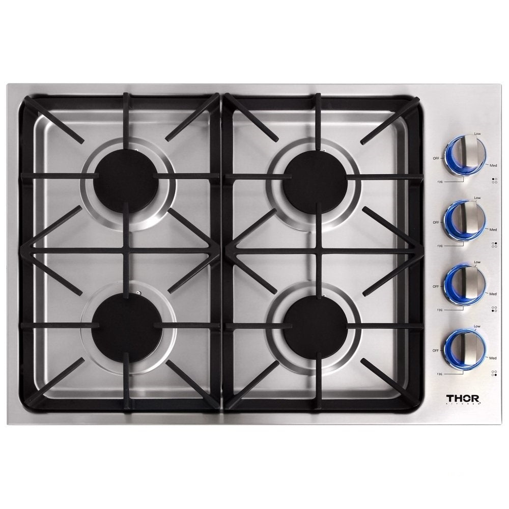 Thor Kitchen TGC3001 30 inch 4 Burner Drop-In Stainless Steel Gas Cooktop Canada - RenoShop