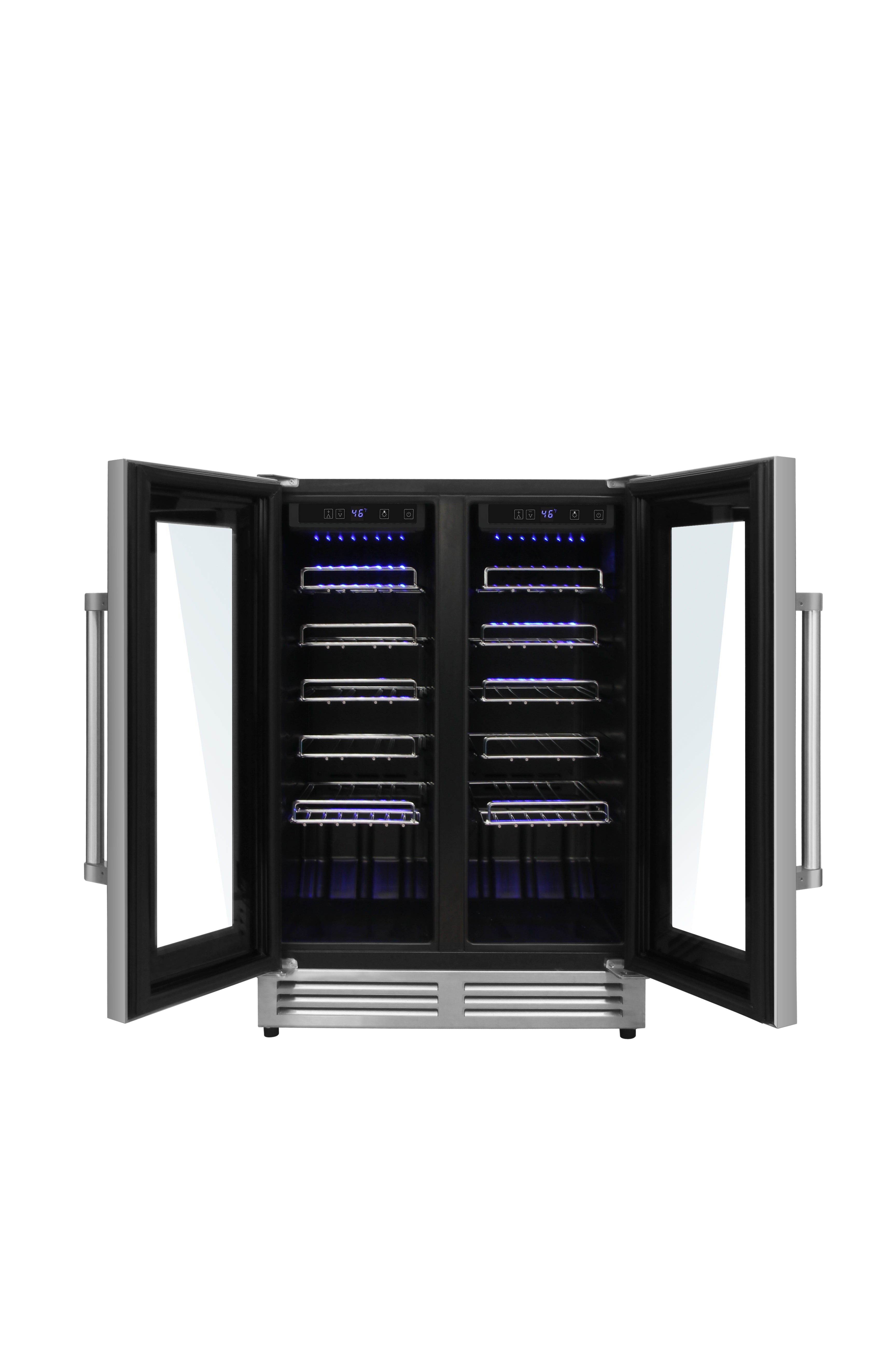 Thor Kitchen TWC2402 42 Bottle Dual Zone French Door Built-in Wine Cooler - RenoShop