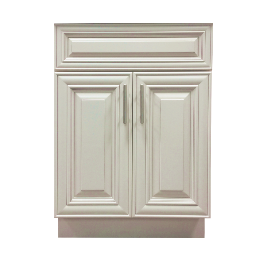 Crown VSB24 24 inch Solid Wood Bathroom Vanity with Quartz Top & Sink - RenoShop