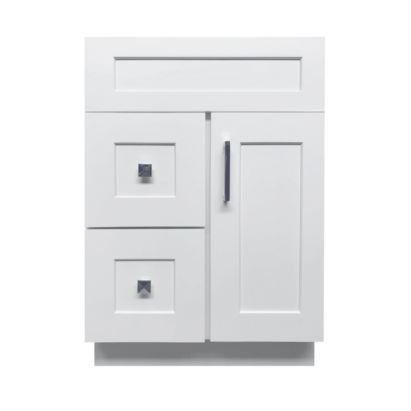Crown VSD24L 24" Solid Wood Bathroom Vanity with Quartz Top & Sink - RenoShop