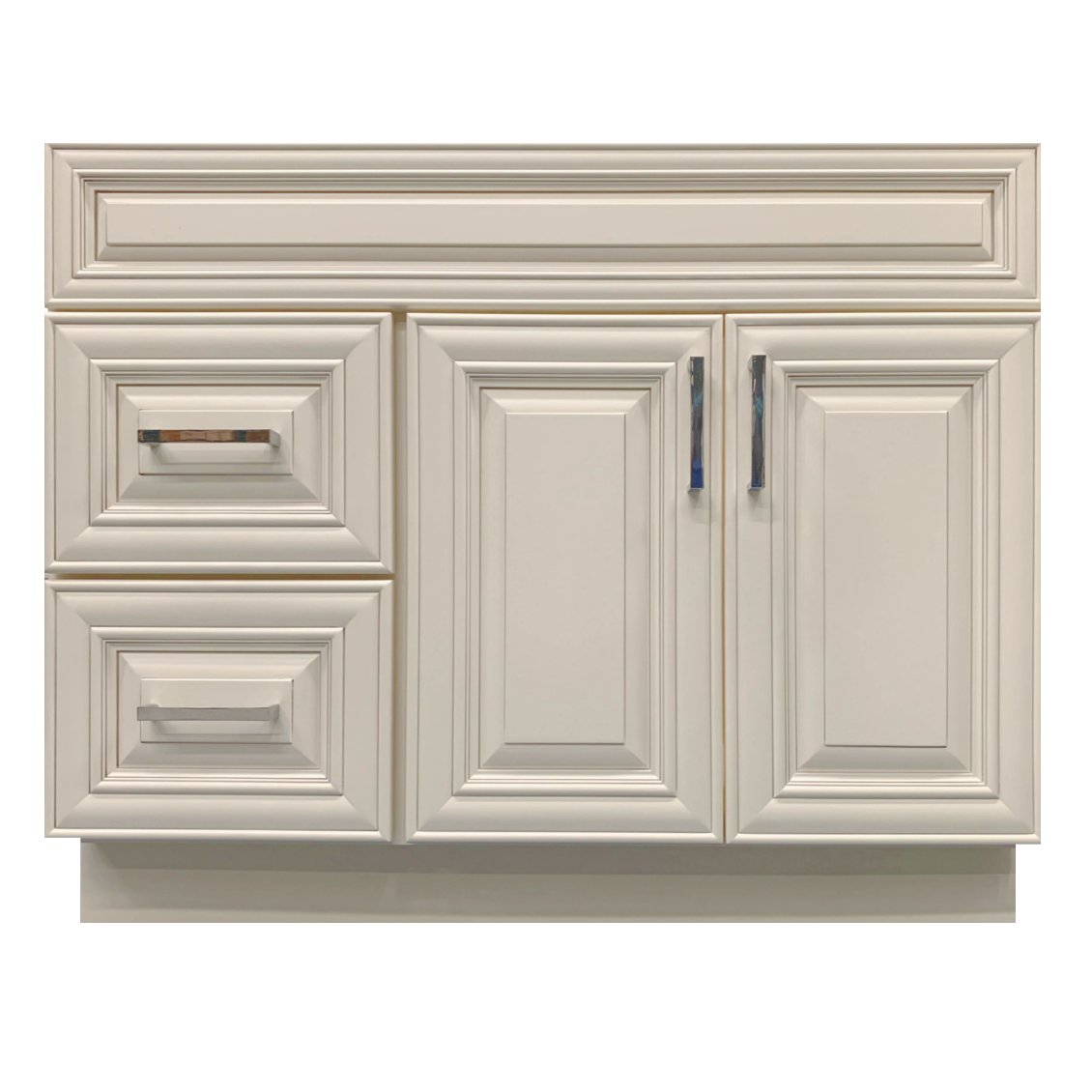 Crown VSD42L 42 inch Solid Wood Bathroom Vanity with Quartz Top & Sink - RenoShop