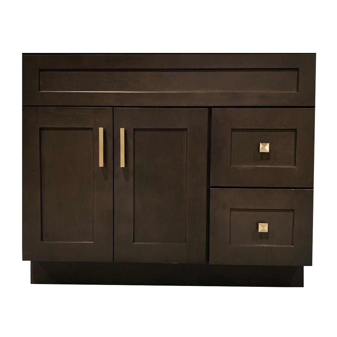 Crown VSD42R 42" Solid Wood Bathroom Vanity with Quartz Top & Sink - RenoShop