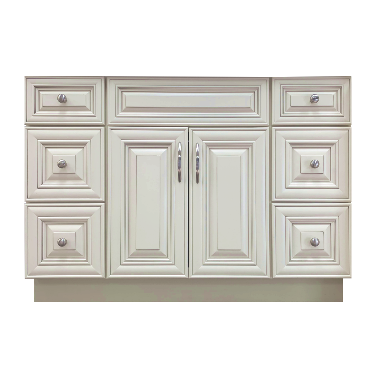 Ivory White Classic 48 inch Solid Wood Bathroom Vanity Cabinet Only VSD48 - RenoShop