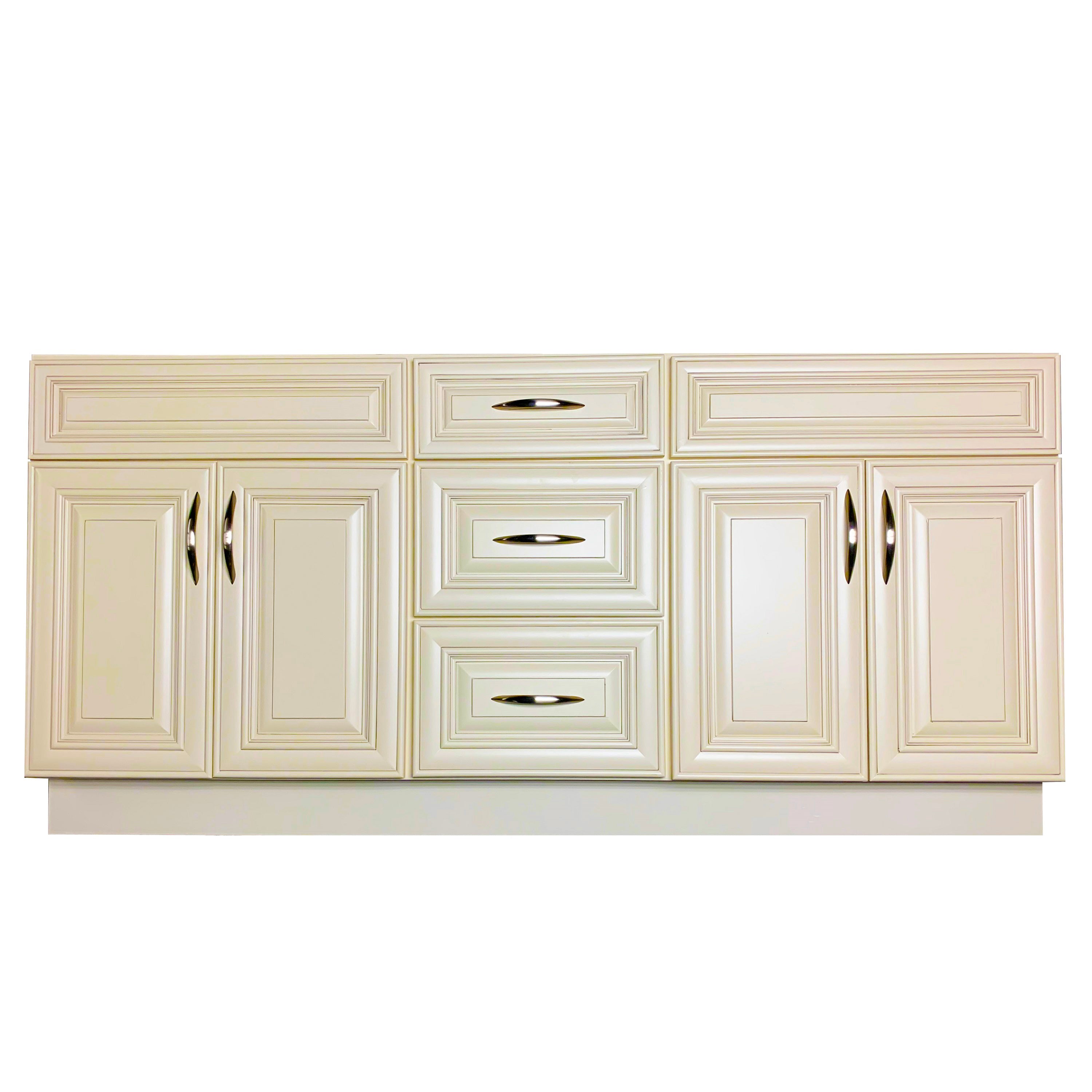 Crown VSD72DD 72 inch Solid Wood Double Sink Bathroom Vanity with Quartz Top & Sink - RenoShop