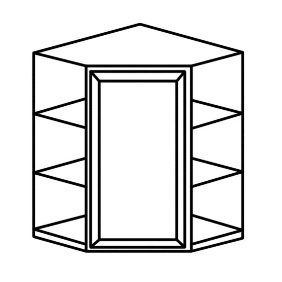 WDC2436(GRS) Diagonal Corner Wall Cabinet - RenoShop