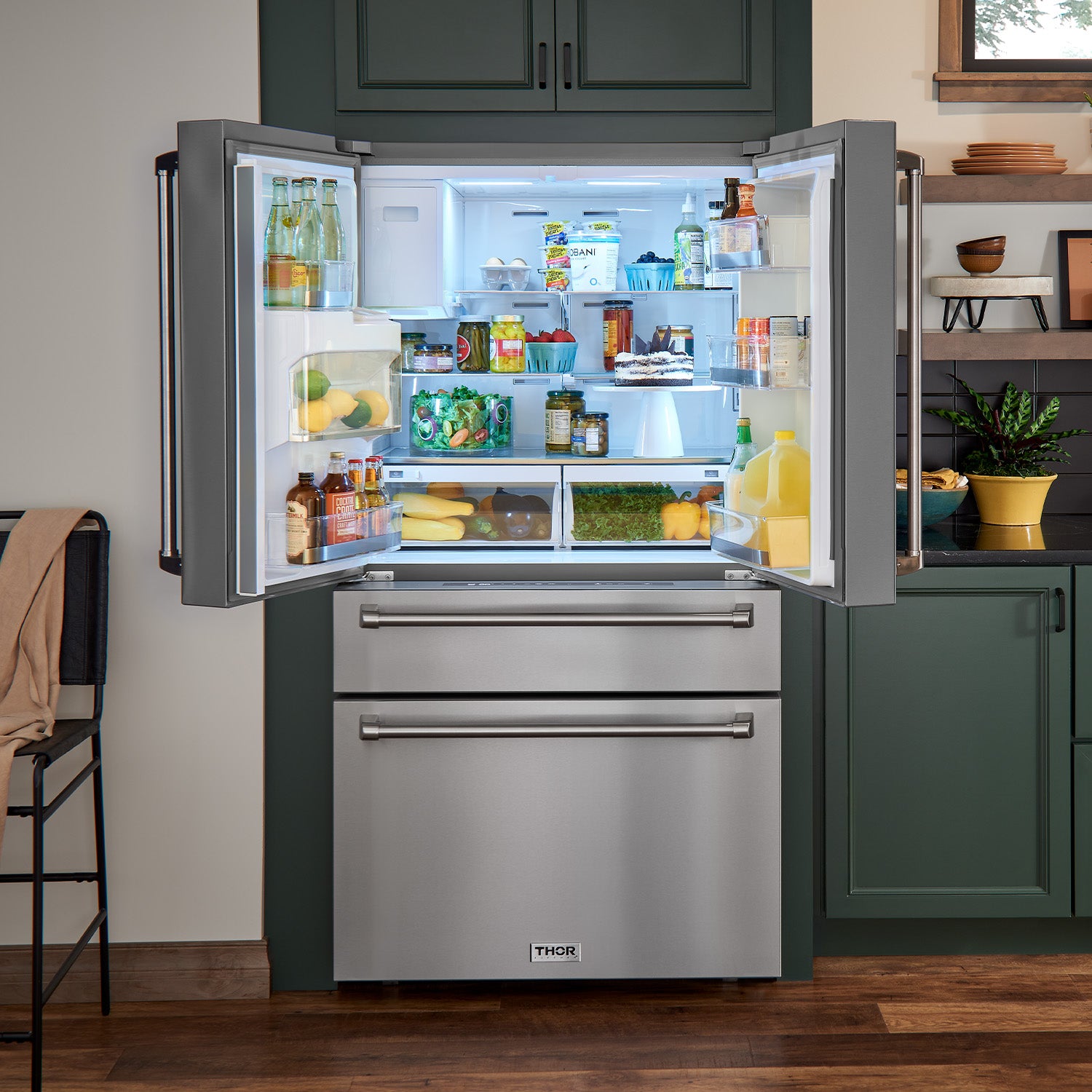 Thor Kitchen TRF3601FD 36 Inch French Door Refrigerator with Ice & Water Dispenser Canada - RenoShop
