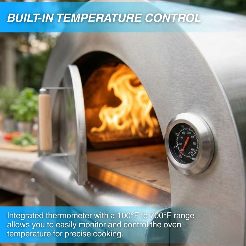 Crown Wood Fired Stainless Steel Outdoor Pizza Oven HPO01RS, Accessories Included (Pickup Price) -  BBQ - Crown