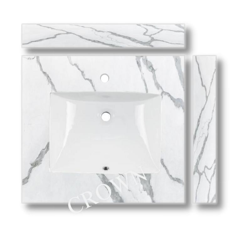 24 inch Solid Wood Bathroom Vanity with Quartz Top & Sink VSD24L
